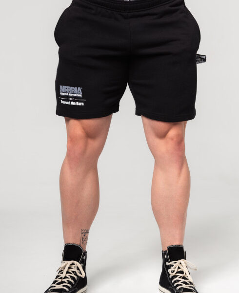 Black Men's Gym Shorts NEBBIA GYM BRO