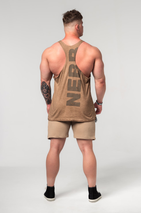 Beige Men's Gym Shorts NEBBIA GYM BRO - Image 4