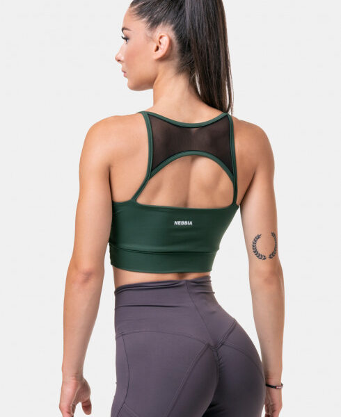 Dark Green Classic HERO Cut-Out Sports bra