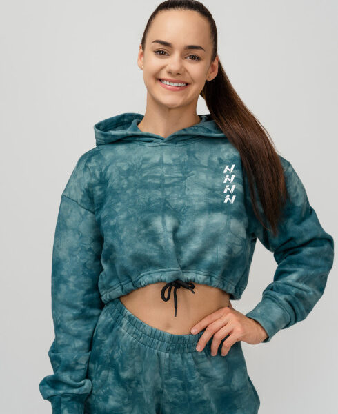 Green Cropped Hoodie NEBBIA RE-FRESH