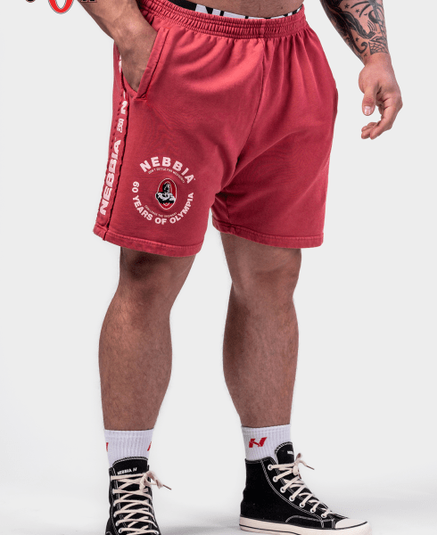 Red Washed Sweat Shorts LEGEND