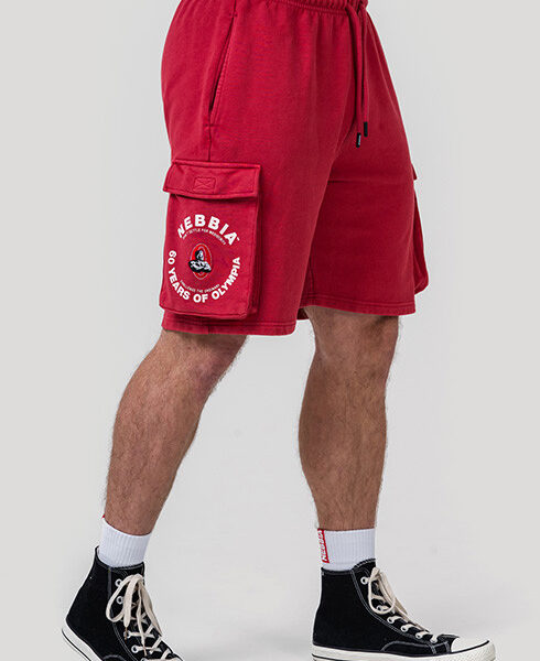 Red Washed Loose Fit Cargo Shorts LEGACY