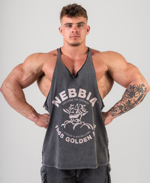 Black Washed Muscle Back Stringer GOLDEN AGE