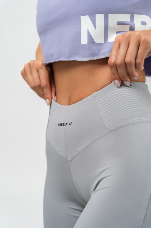 Grey High Waisted Shaping Leggings GLUTE PUMP - Image 8